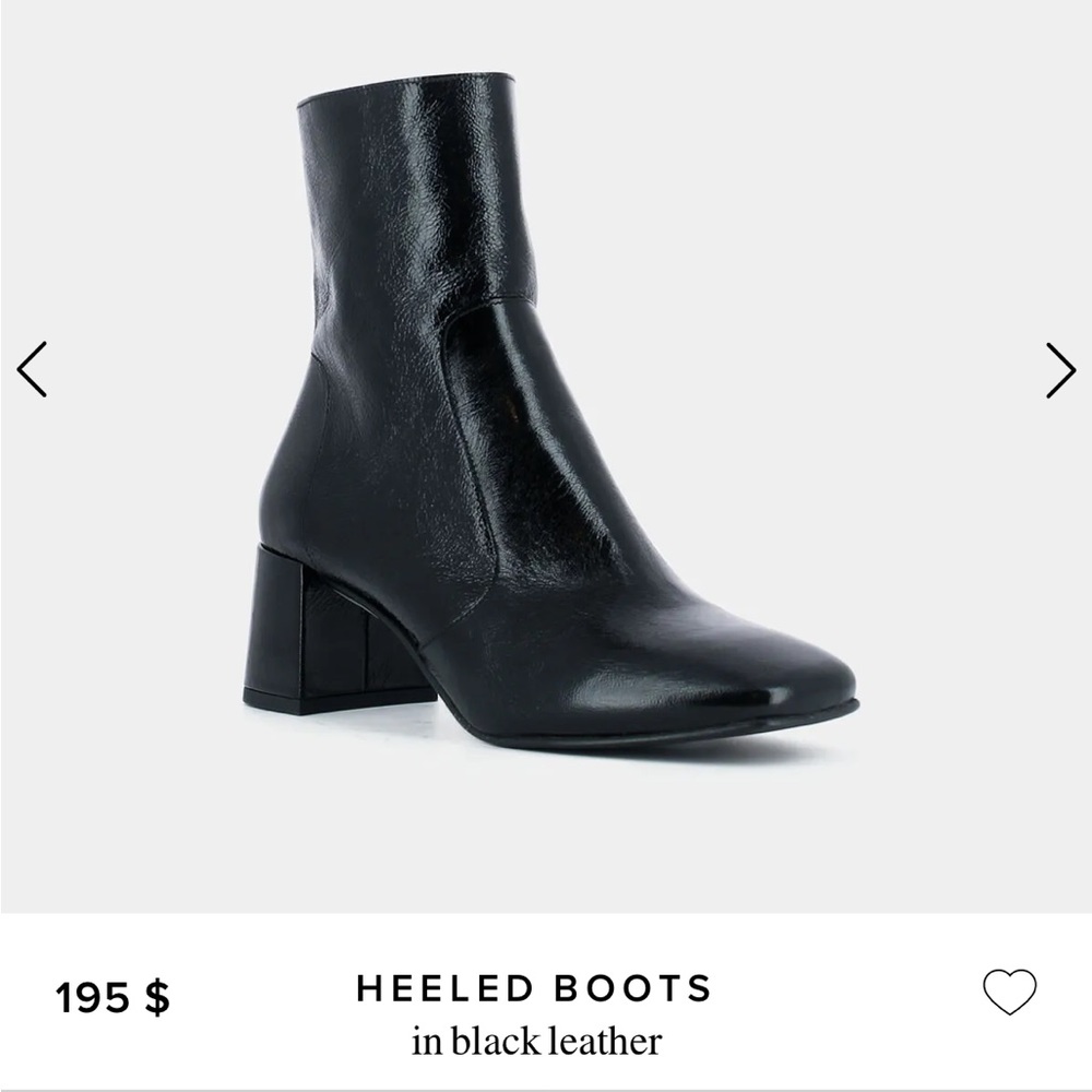 Jonak heeled boots in black leather